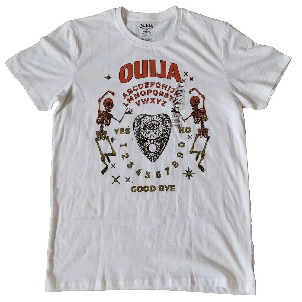 Ouija Board T-Shirt Adult Large White